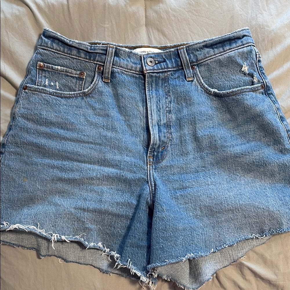 Abercrombie & Fitch Curve Love High Rise Dad Shorts